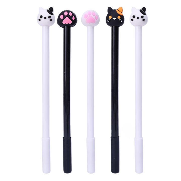 1/5pcs%20Korea%20Creative%20Cartoon%20Cat%20Cat%20Paw%20Neutral%20Pen%20Black%20Student%20Gel%20Pen%20Stationery%20-%20Image%202