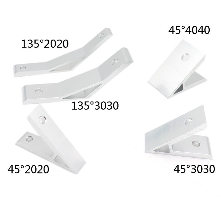 2Pcs 2020/3030/4040/4545/6060/8080/9090 45 Degree 135 Angle Corner Connecotion For Aluminum Support Guide