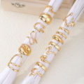 Enacolor Rings for Girls All Season Polished Alloy Irregular Geometric Open Ring Set – 15Pcs Fashion Jewellery. 