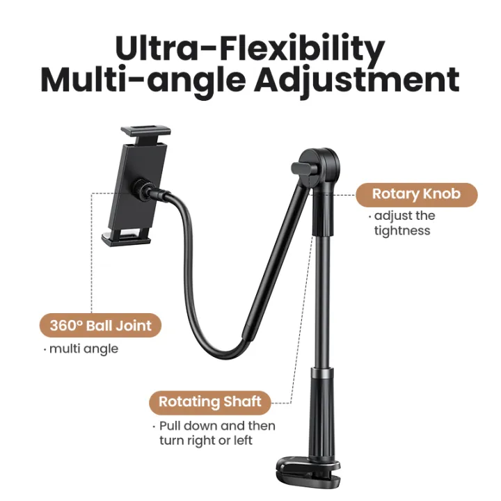 UGREEN%20Phone%20Tablet%20Stand%20iPad%20Holder%20for%20Bed%20iPad%20Mount%20Stand%20Gooseneck%20Tablet%20Stand%20Holder%20for%20Desk%20Video%20Re-cording%20Laying%20Down%20Rotating%20Swivel%20Swing%20Arm%20for%20iPad%20Pro%20iPhone%20Samsung%20Tabs%20Fire,%2012.9''%20-%20Image%203