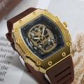 【Can last for 10 years】 Personalized Fashion Barrel-Shaped Watch Men's Sports Casual Versatile Watch Hollow Calendar Luminous Quartz Watch JTX1. 
