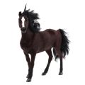 Lifelike Simulation Plush Stuffed Horse Animals Model Figure Plush Figures Soft Toy Home Decoration Black. 