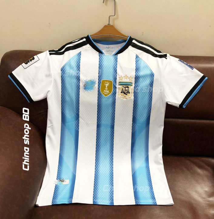 Argentina Home 2026 World cup Half Sleeve premium National Team Football Jersey (Logo Embroidery)