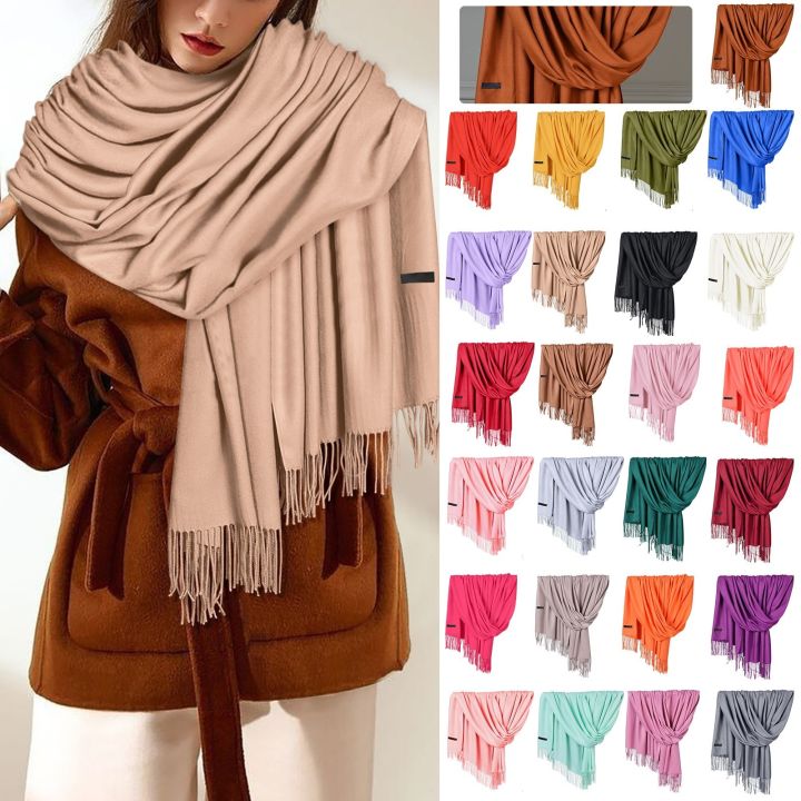 Women%20Pashmina%20Scarf%20Soft%20Solid%20Plain%20Shawl%20Wrap%20Fashion%20Warm%20Neck%20With%20Fringes%20Mens%20Carnival%20Headdress%20Neck%20Scarves%20for%20Men%20-%20Image%202