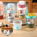 【Fast and Free Delivery】 Double-Layer Portable Salad Cup Oatmeal Cereal Nut Yogurt Salad Cup Container Set With Fork School Lunch Box Food Storage Box. 