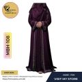 Mohona Party Abaya with Hijab for Women, Dubai Cherry Georgette, Premium Quality, Full Coverage, Elegant Design. 