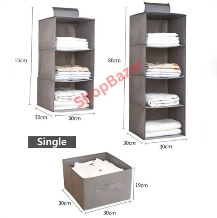Wardrobe%20Hanging%20Cloth%20Organizer%20With%20Drawer,%204%20Layer%20Cloth%20Organizer%20With%202%20Drawer%20-%20Image%203