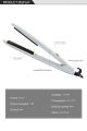 Ubeator -Arc panel Five-Gear Professional Hair Straightener Flat Iron Wave Straightening Iron Salon Tool-501-White-Black. 