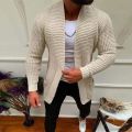 Cardigan Korean Style For Men Casual Single Breasted Solid Color Business New Men's Winter Fashion Knit Sweater. 