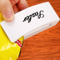 SobPai Handheld Sealing Machine Portable Heat Sealing Device for Airtight Plastic Bags Kitchen Food Saver Eco-Friendly, Durable White Ideal for Home and Travel Use. 