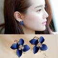 1 pair small Camellia shape flower stud Earring set for Women's Fashion - Kaner Dul - Kaner Dul.