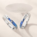 Creative Personality Meteor Shower Adjustable Couple Rings Girl Boy Friend Jewelry Gift.