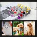 Glow at Night Dogs Cats Adjustable Necklace Pet Glowing Collars with Bells Safety Night Walking Luminous Collar Supplies B03E. 