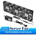 120mm 3000RPM Fan Cooling With Controller 12cm 12V 220V Btc Machine Chassis Workstation Cabinet Radiator Server Fan.