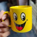1Pcs Emoji Coffee Mug - Single Yellow Cup for Coffee, Tea, Water, Milk - Great Gift Option. 