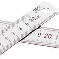 Deli Metal Steel Ruler 15 / 20 / 30cm Small Steel Ruler Thickened Long Measuring Stationery for Students. 