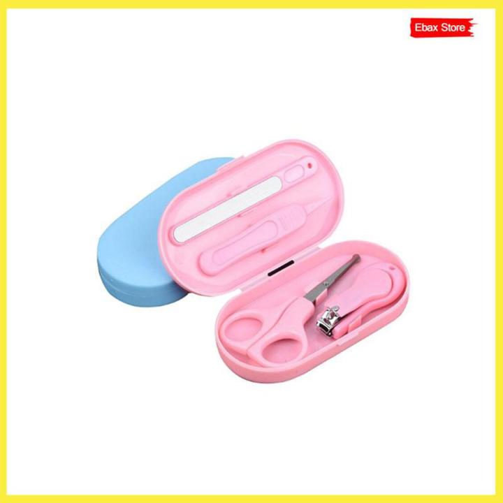 Baby Health Care Kit Portable Newborn Baby Kits Tools Set Storage Box 4 PCS Nail Clipper Scissors Tweezer Baby Safety Care Set