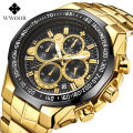 WWOOR /8868 Cross border Hot Selling Seven Needle Men's Sports Steel Belt Quartz Waterproof Watch Wholesale Manufacturer Direct Sales.