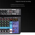 LKPCIGCXM TEYUN A8 Portable Mixer Sound Card 8-Channel Mixing Console Computer Recording DJ Audio Equipment EU Plug.
