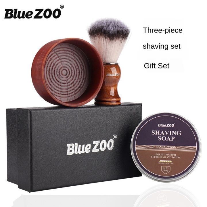 Gift%20Box%203%20Sets%20Bluezoo%20Men's%20Care%20Gronma%20Shaving%20Hu%20Brush%20Bubble%20Bowl%20Shaving%20Brush%20-%20Image%202