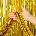 Foil Metallic Curtain Backdrop For Happy Birthday Party Decoration / Bridal Shower / Wedding / New Year / Background Decorations. 