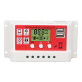 Efficient 10A Solar Charge Controller 120W - Equipped with LCD Display and MCU Control - Suitable for 12V 10A Solar Systems. 