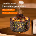 Volcano Lava Air Humidifier Aromatherapy Essential Oils Diffuser Remote Control Jellyfish Smoke Ring Flame Humidifier With Light. 