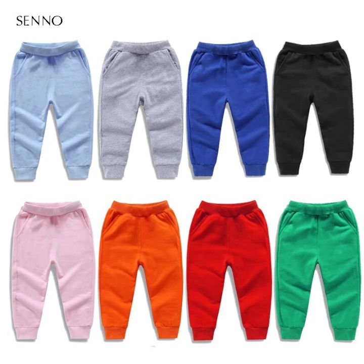 Boys Cotton Pants For 2-10 Years Solid Boys Girls Casual Sport Pants Jogging Leggings Baby Kids Children Trousers Clothing