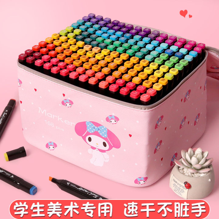 Touch Marker Package Primary School Children 100 Color Double-Headed Art Student Anime Design Washable 60 80
