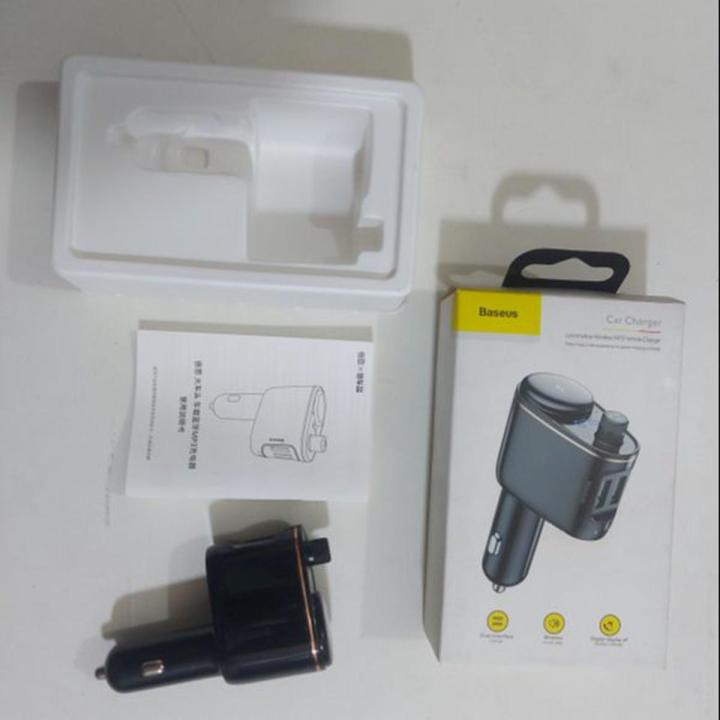 Baseus S06 Bluetooth MP3 Vehicle Dual USB Car Charger