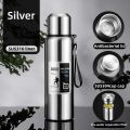 0.5-2L 316 Stainless Steel Water Bottle with Lid Cup Large Capacity Digital Thermos Cup Portable Tumbler Coffee Vacuum FlaskBasketball. 