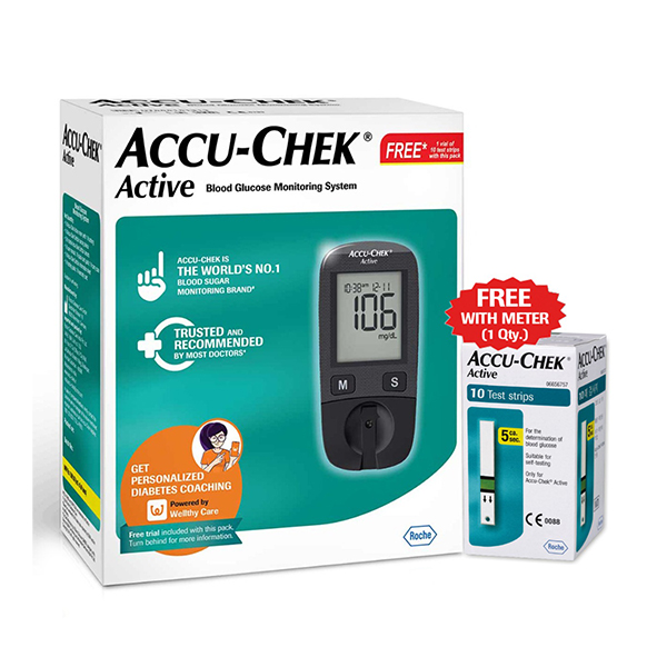 Accu%20Chek%20Active%20Blood%20Glucometer%20Monitoring%20System%20Meter%20With%20Free%2010%20Strips%20-%20Image%203