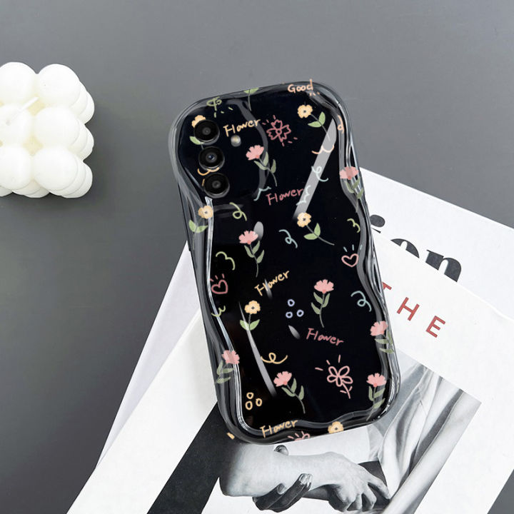 VRQR%20Soft%20Wavy%20Edge%20Phone%20Case%20For%20Samsung%20Galaxy%20A14%20Back%20Cover%20Full%20Screen%20Beautiful%20Flowers%20Pattern%20Cover%20Samsung%20Galaxy%20A13%20A15%20M14%20A05%20A05S%20-%20Image%203