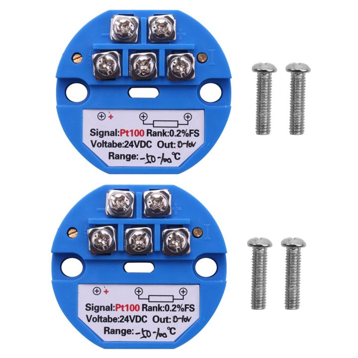 Transmetteur Température PT100 DC24V - Capteur -50 à 100°C - Sortie 0-10V