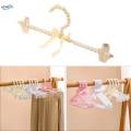 Elegant Clothes Dress Pants Hanger Beaded Clothing Hanger Closet Hanger Pearl Bowknot Clothes for Bride Baby Children.