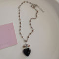 Goth Harajuku Cute Y2k Aesthetic Bow Knot Pendant Bead Snake Chain Rope Chain Necklace Girl Choker Cool 90s EMO Accessories. 