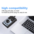 Sound Card Computer Multi Media Volume Controller Audio Interface Black for PC Laptop Android Streaming Video Mute Control. 