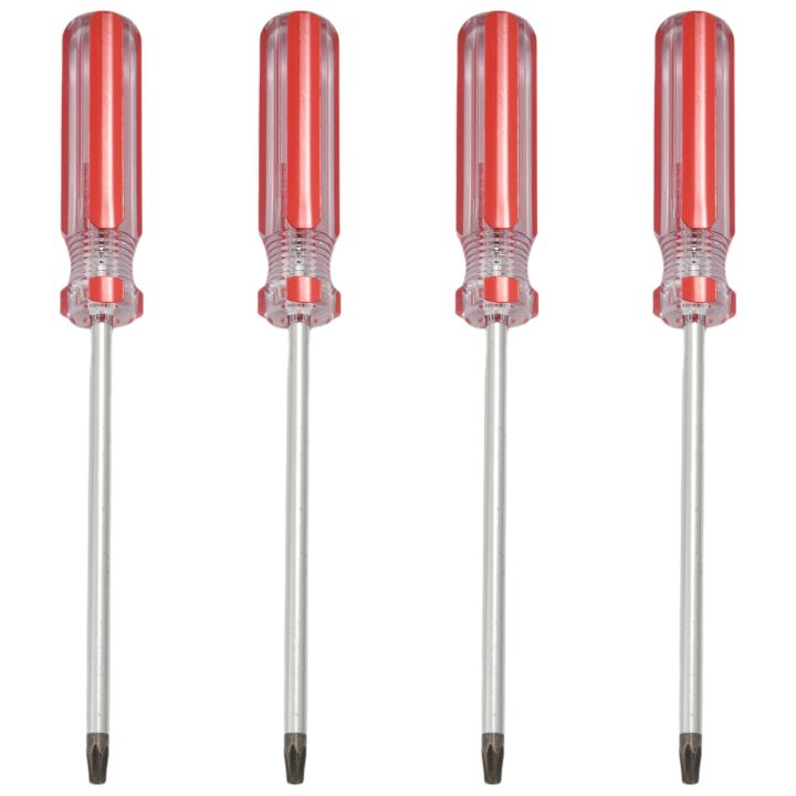 4X Plastic Handle T20 Security Torx Screwdriver Hand Tools