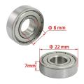 25Pcs 608 ZZ Ball Bearings, 608Zz Metal Double Shielded Miniature Deep Groove Skateboard Ball Bearings (8mm x 22mm x 7mm). 