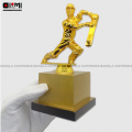 Cricket tournament trophy plastic & wooden_2pcs Golden Colour trophy Can be used as champions & Runner-up trophy. 