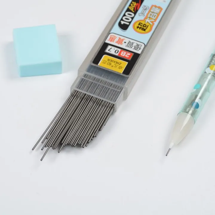 100Pcs/Box%200.5mm%200.7mm%20Graphite%20Lead%202b%20Mechanical%20Pencil%20Refill%20Plastic%20Automatic%20Pencil%20Lead%20-%20Image%203