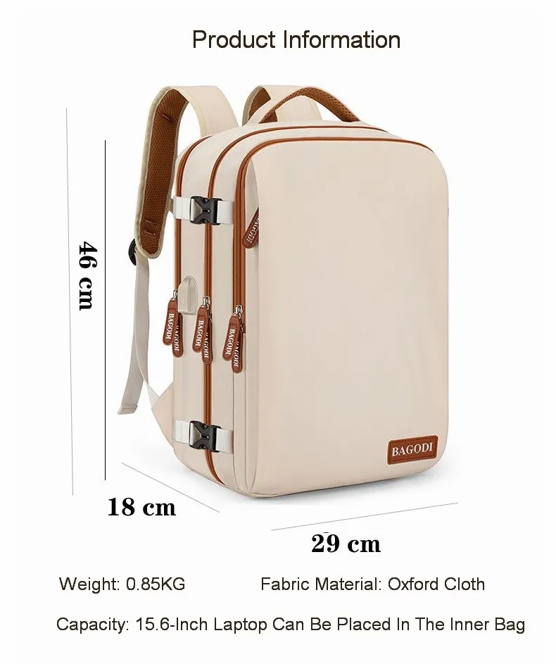 Airplane Travel Backpack For Women Men Laptop Bag Luggage Man Large  Capacity Business Bags Expandable Multifunctional Backpacks | Daraz.com.bd