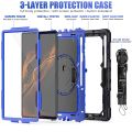 For Samsung Galaxy Tab S10 Ultra / S9 Ultra / S8 Ultra Silicone + PC Tablet Case with Shoulder Strap.