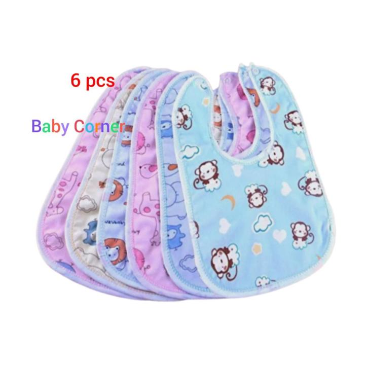 Baby Cotton bib 6 pcs (Multicolor)China