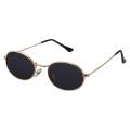 Oval Sungles Vintage Male Female Retro Sun Gles Round Eyewear S8006 Gold frame Black.