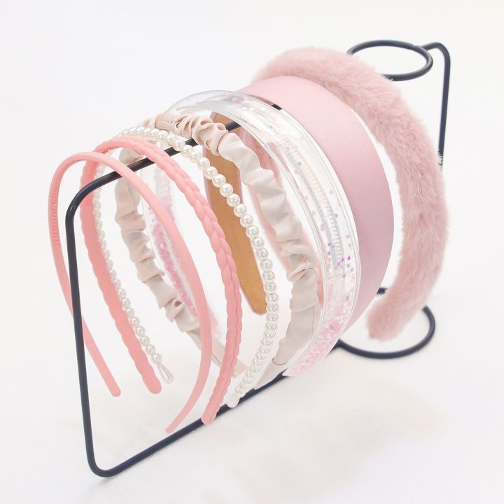 7pcs Set Fashion Headbands for Women Girls Pearl Hair Bands Versatile Simple Hairband Hair Hoop Hair Accessories Headwear