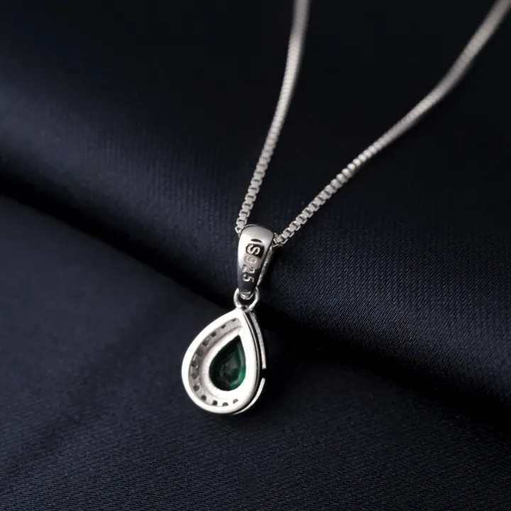 Potiy%20Pear%20Simulated%20Nano%20Emerald%20925%20Sterling%20Silver%20Pendant%20Necklace%20Without%20Chain%20For%20Women%20Gemstone%20Statement%20Necklace%20Daily%20-%20Image%205