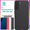 Samsung Galaxy S21 FE 5G Nillkin Super Frosted Shield Hard PC Back Cover Salient Dot Design Case For Samsung Galaxy S21Fe.