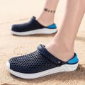 Men's Sandals Women Summer Beach Couple Slippers Slip-on Clogs Shoes Flat Slides Hollow Out Casual Shoes Sandy Ventilated Basic. 