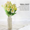 Artificial Fake Daisy Flower Indoor Outdoor Hanging (White Green). 